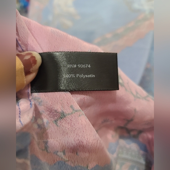 Boston Proper Rhinestone Ruffle Peacock Floral Off The Shoulder Maxi Dress - Picture 6 of 6